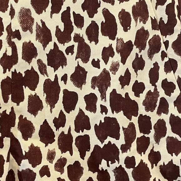 J Crew Giraffe  Print Shorts - Women Size 4 - Brown & Cream - Picture 2 of 5
